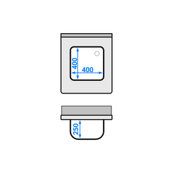 Ванна моечная PREMIUM - 600x700мм - с Нижней полкой и 1 Раковиной