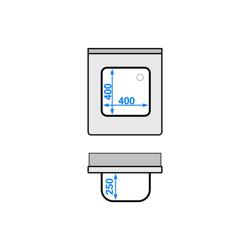 Evyeli Yıkama Tezgahı ECO - 600x700mm - Alt Tablalı & Tek Evyeli