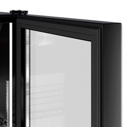 Vetrina frigo per bibite - 590mm - 330l - termostato digitale - con 1 porta in vetro - Nero