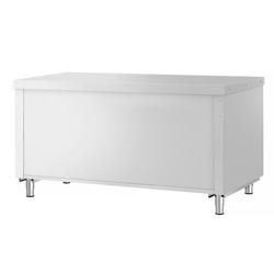 Table de travail en acier inoxydable KOPENHAGEN - 1560x700mm - avec étagère basse