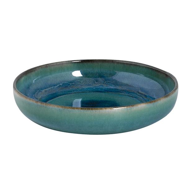(6 pcs) MIAMI | Deep Plate - Stoneware - Ø220mm - Green