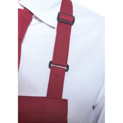KARLOWSKY | Basic Chef Bib Apron with 2-Section Pocket – Burgundy - 75×90 cm - Poly-Cotton 65/35