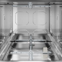 Lave-vaisselle professionnel - Panier 50x50cm - Commandes électroniques - 6kW - avec pompe de vidange + pompes doseuses détergent et liquide de rinçage