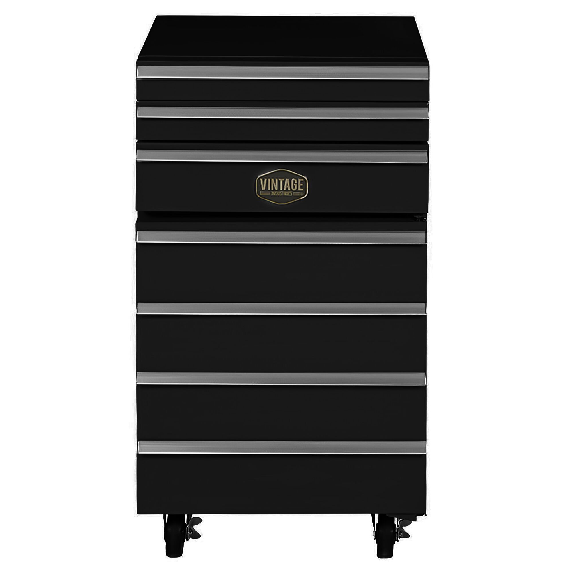 GASTRO-COOL | Armoire réfrigérée positive en acier inoxydable « Werkstattwagen » - 50 L - avec 1 porte - Noire - Roulettes