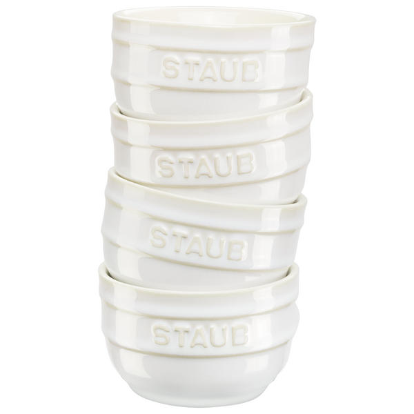 STAUB | CERAMIQUE - Zestaw foremek - 4 sztuki - Ceramika - Kość słoniowa-biały	