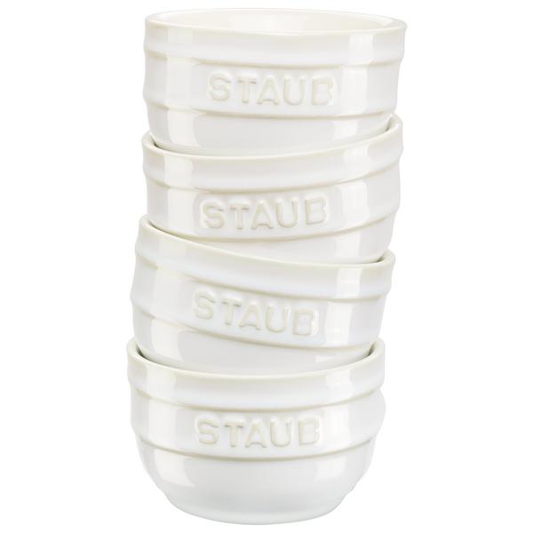 PRAF | CERAMIQUE - set matriță - 4 piese - ceramică - alb-fildeș 