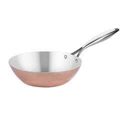 Sartén wok de cobre - Ø 24 cm | Cacerola China | Pan asiático | Sartén wok