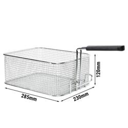 Frituurmand - 220x460x(H)180mm - met hittebestendige handgreep | RVS - passend voor EFK653-8+8