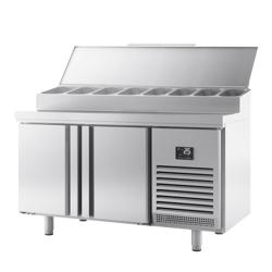 Pripremni rashladni pult - 1468x600 mm - 2 vrata - za 8x GN 1/4