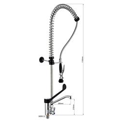 Douchette de plonge monotrou 3000 - avec mitigeur, robinet pivotant & mitigeur monocommande	