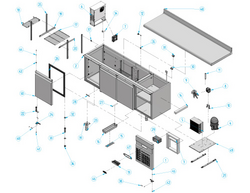 Koelwerkbank Premium PLUS - 1960x600mm - 6 laden & achterwand
