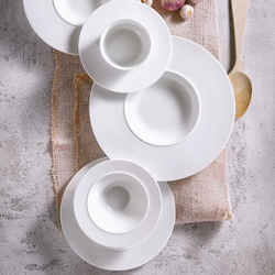 (6 pieces) WHITE DELIGHT - Pasta plate - Ø 300mm - White