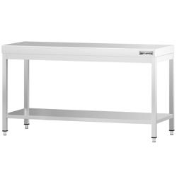Edelstahl Arbeitstisch PREMIUM - 1800x700mm - mit Grundboden ohne Aufkantung