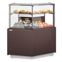 Comptoir vitrine réfrigérée RIGA - 1180x990mm - +4/+8°C - 2 étagères - Éclairage LED