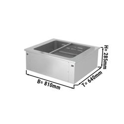 Modulo baño maría para encastrar - 0,8m - 2x GN 1/1