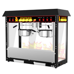 Mașină de popcorn - 10 kg / h - cu 2 fierbătoare