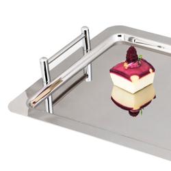 Plateau GN 1/1 - Acier inoxydable - 530x325mm - Hauteur:70mm - avec patins antidérapants - poli miroir