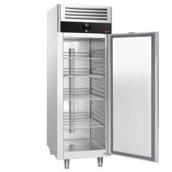 Vrieskast RVS PREMIUM - GN 1/1 - GN 2/1 - EN 600x400 - 686mm - 600liter - tot -18°C - met 1 deur - geforceerde koeling, LED‑verlichting, automatische ontdooiing, slot & omkeerbare deur