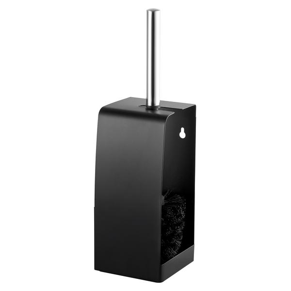 Brosse pour toilettes - inox - Noir