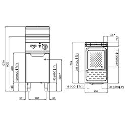 Elektrische pastakoker met vulkraan - 30 liter - 8,0kW - met aftapkraan - 700 serie