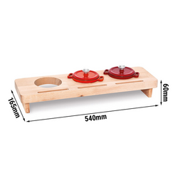 Kookpanhouder - Hout - Voor 3 kookpannen