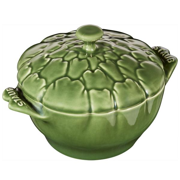 STAUB | CERAMIQUE - Cocotte - Ø 130 mm - قابلمه سرامیکی - شکل انگینار - سبز ریحانی