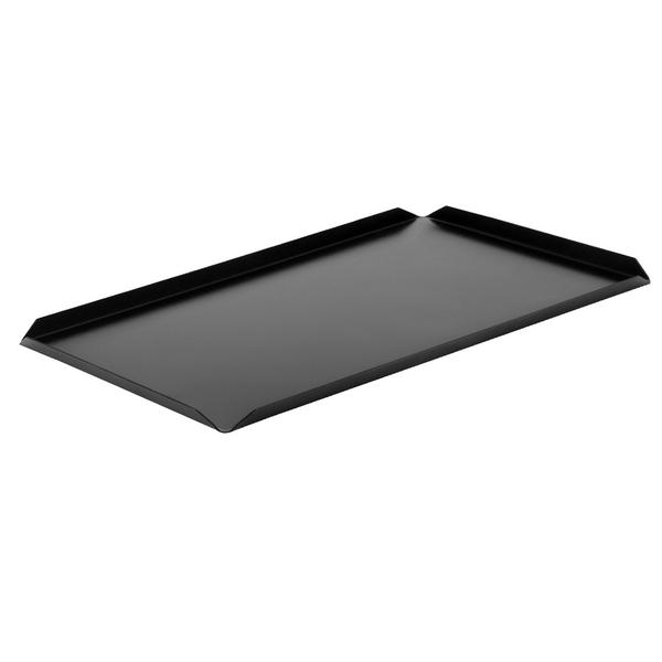 (5 pz) Vassoio rettangolare da presentazione - Alluminio anodizzato - 600x100x10mm - Nero