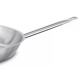 Poêle à frire professionnelle - Acier inoxydable 18/10, fond capsulé/sandwich - 2L - Ø 240mm - Hauteur: 55mm - gaz/électrique/vitrocéramique/induction | passe au lave-vaisselle