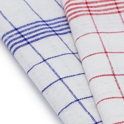 (200 pcs) Tea towel made of Linen‑cotton Checked - 50x70cm - Blue checked
