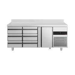 Commercial Counter Fridge PREMIUM - 1865x700mm - with 1 door - 6 drawers - with upstand - capacity 474 litres