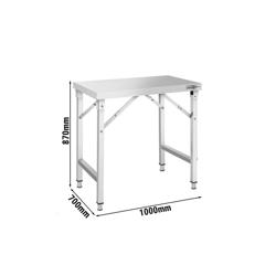 Commercial Stainless Steel Centre Table - 1000x700mm - Foldable
