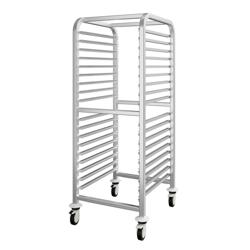 Tray Trolley PREMIUM – 17 Tier - GN 2/1 - Stainless Steel - Silent Wheels