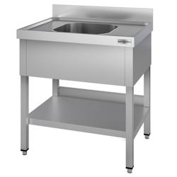 Yıkama Tezgahı ECO - 800x700mm - Alt raflı &1 evyeli
