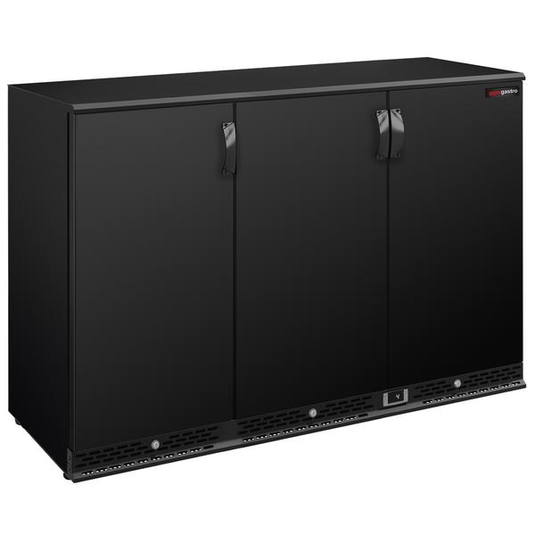 Banco Frigo Bar - 1350mm - 330Litri - con 3 porte piene a battente - Nero