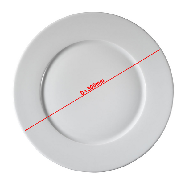 (24 db) PERA Fehér - Tányér lapos - Pizzatányér - Ø 30 cm