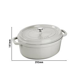 STAUB | LA COCOTTE - Kookpot - Ovaal - 230mm - Gietijzer - Witte truffel