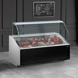 Vitrină frigorifică orizontală - 1600mm - 460 wați - standard cu panou frontal negru