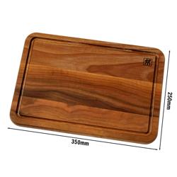 ZWILLING | Walnut Chopping Board with Juice Groove – 350×250 mm - Reversible