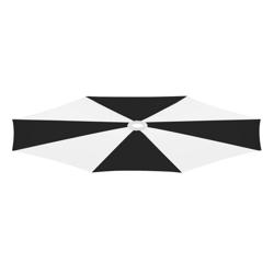 Tecido de substituição para guarda‑sol Ø2700mm - poliéster - Preto/Branco - compatível com SPEWF6 e SPEWF6-LED - forma redonda; apenas o tecido, estrutura não incluída; pode exigir ajuste; requer recorte Ø380mm para integrar o painel solar
