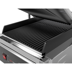 Parrilla de contacto digital - ranurada arriba + abajo | Parrilla de mesa | Parrilla múltiple | Tostadora para sándwiches | Parrilla eléctrica | Paninimaker