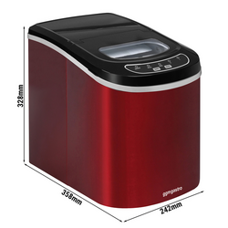 Machine à glaçons - Cylindre creux - 12 kg/24 h - Rouge