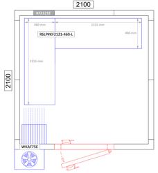 Kit rayonnage en aluminium - En angle (L) - Profondeur:460mm - Capacité de charge:600kg