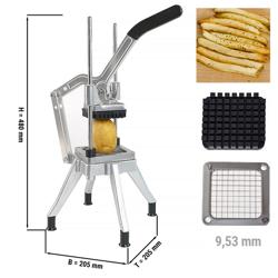 Manuell grönsaks-/pommes frites‑skärare - Skärstorlek: 9,53 mm - Rostfritt stål