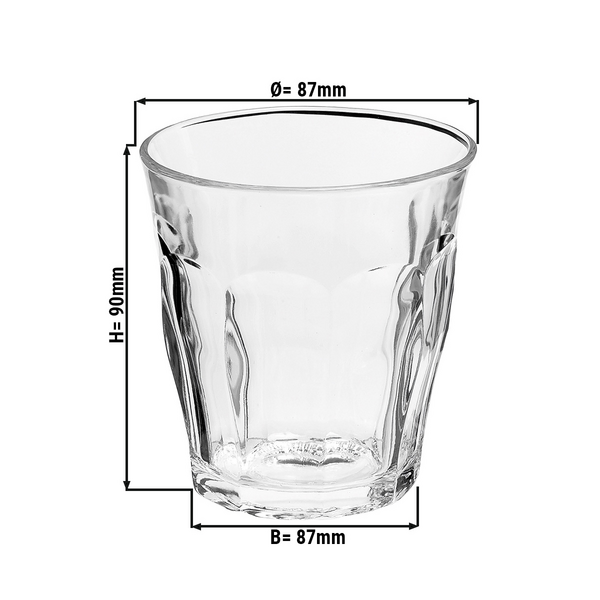 (6 bucăți) Pahar de băut Duralex All Purpose Drinking Glass - ISTANBUL - 250 ml - Transparent