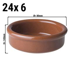 (24 قطع) CLASSICO - طبق زبدة تاباس - Ø 80 mm - بني