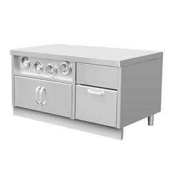 Cokół ze stali nierdzewnej - zewnętrzny - Długość: 1500mm - 1500x125x13mm - stal nierdzewna - do WVK