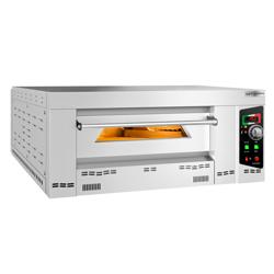 Gas pizzaoven - 6+6x Ø34cm - (chamottebodem) - 230V - Analoog - tot 450°C - incl. frame - met tussenframe