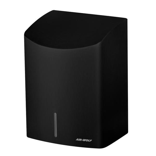 (2 pieces) AIR-WOLF | Automatic Hand Dryer – Matte Black Stainless Steel - 10–15s Dry - IR Sensor