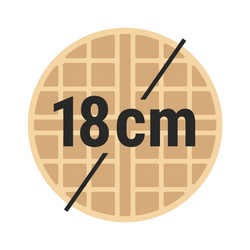 Plancha para gofres simple - Forma: Redonda