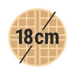 Waffeleisen - Einzeln - Manuell - 1,3 kW - Form: Rund - mit 180° drehbarer Backfläche